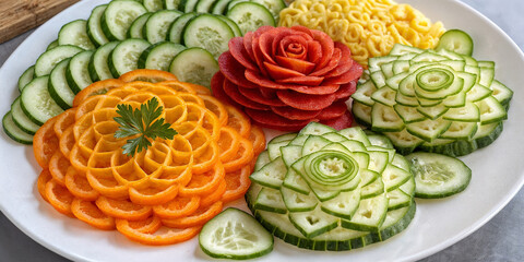 beautiful vegetable slicing