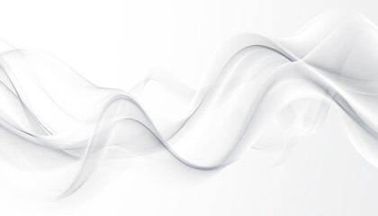  Semi-transparent gray white smoke waves transparent background