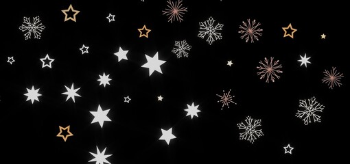 Beautiful winter background with stars and snowflakes. Perfect for holiday cards, websites, and more!