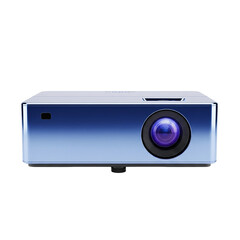 Sleek blue projector for cinematic home entertainment, modern multimedia presentations, or professional business displays creating immersive experiences