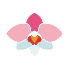 a simple vector art illustration of orchids 