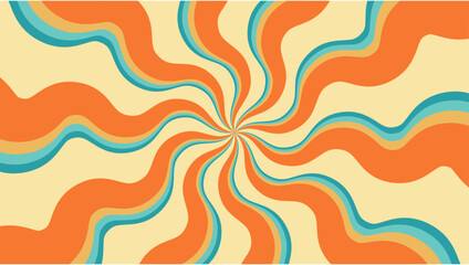 wavy sunbeam retro vintage background 