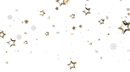 Elegant winter background with gold stars and snowflakes. Perfect for holidays.