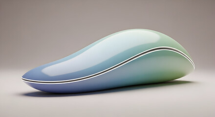 Soft pastel green object, symbolizing simplicity and elegance in modern design.