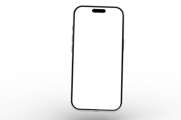 Clean smartphone mockup with blank screen, perfect for app presentations or website design showcases.