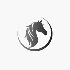 horse logo silhouette illustration art
