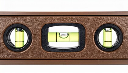 brown spirit level isolated  on white background