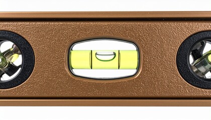 brown spirit level isolated  on white background