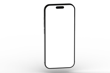 High-quality image of a modern smartphone with a blank screen, perfect for app presentations or website mockups.
