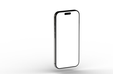 High-quality photo of a modern smartphone with a blank screen, perfect for app presentations or website mockups.