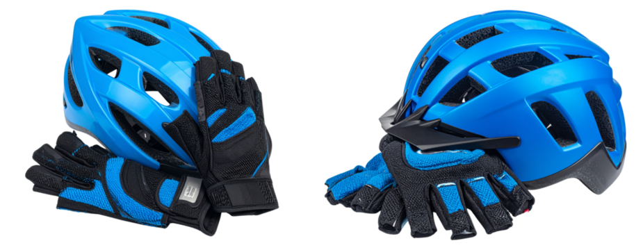 Set of Bicycle Helmet with Gloves