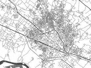 Obraz premium Sketch-style black and white map of Firozabad, India, perfect for illustration and wall art.