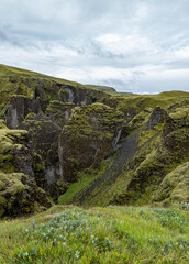 canyon Fjadrargljúfur and river Fjadra in Iceland