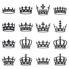 Royal crowns ornate regal symbols image