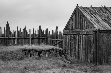 ancient wooden hut in Iceland