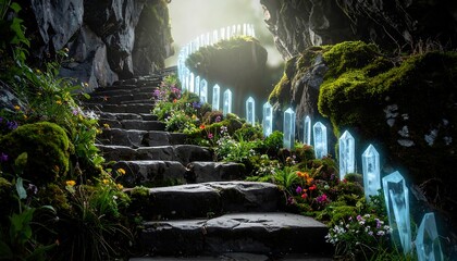Enchanted Stairway to a Mystical Realm.