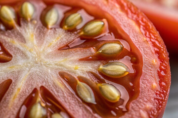Close-Up of Halved Tomato