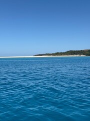 Turquoise waters of Nosy Iranja sandbank in Madagascar