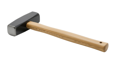 Sledgehammer with Wooden Handle Tool for Construction isolated PNG with Transparent Background