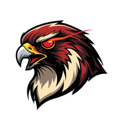 Fierce Falcon Head Mascot Vector – Predator Bird Logo