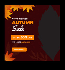 Autumn Special Sale Social Media Banner Template &ndash; Seasonal Discount Promotion Design