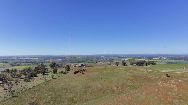 Aerial footage of Mount Major Victoria Australia