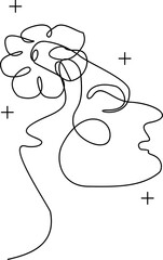 Women Continous  Line Art