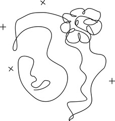 Women Continous  Line Art