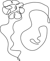 Women Continous  Line Art