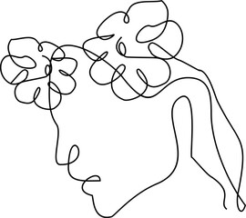 Women Continous  Line Art