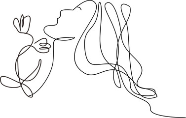 Women Continous  Line Art