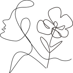 Women Continous  Line Art