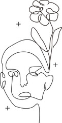Women Continous  Line Art