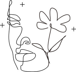 Women Continous  Line Art