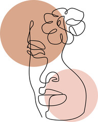 Women Continous  Line Art