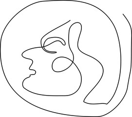 Women Continous  Line Art