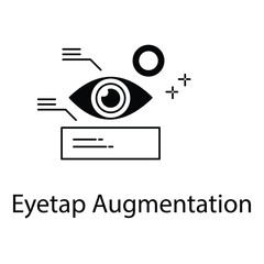 Eyetap Augmentation Icon for Futuristic Digital Vision Enhancement and Wearable Technology