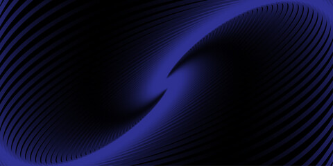 Abstract digital wave design with swirling blue lines and a dark gradient texture