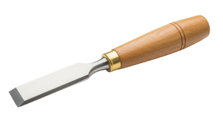 Wood chisel tool isolated PNG with Transparent Background