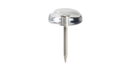 Transparent push pin close-up isolated PNG with Transparent Background