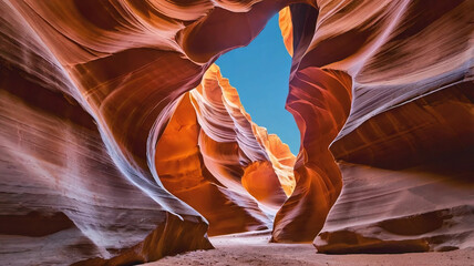 Antelope canyon in arizon, background travel concept.