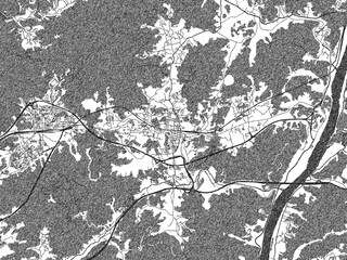 Sketch-style black and white map of Hwado, Republic of Korea, perfect for illustration and wall art.