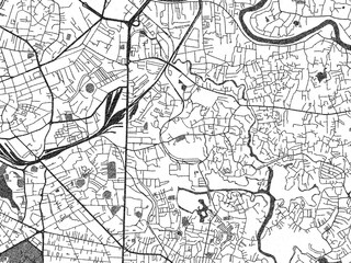 Obraz premium Artistic monochrome city map of Kolonnawa, Sri Lanka, created in a hand-drawn style.