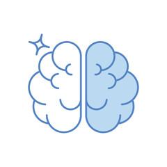 AI Brain Duo Tone Color Icon