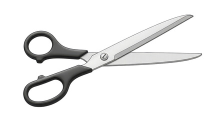 Obraz premium Scissors with black handles isolated PNG with Transparent Background