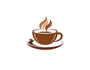 Obraz premium Simple coffee cup logo