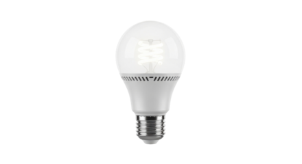 LED light bulb with screw base isolated PNG with Transparent Background