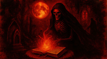The Necromancer's Tome Under the Blood Moon