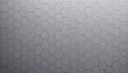 Seamless grey geometric hexagon pattern with embossed texture background