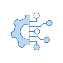 Deep Learning Duo Tone Color Icon